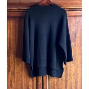 Baldwin M Sweater Black Wool Yak Cashmere Lagenlook Classic Minimal Luxury